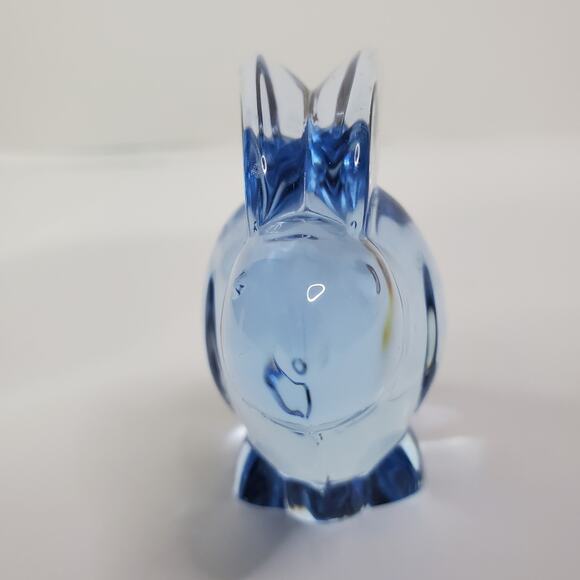 Vintage Oneida Light Blue Bunny Rabbit Lead Crystal Glass Hand Cut & Blown Korea - Picture 6 of 8